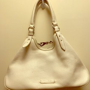Cole Haan Off White Pebble Leather Shoulder Bag